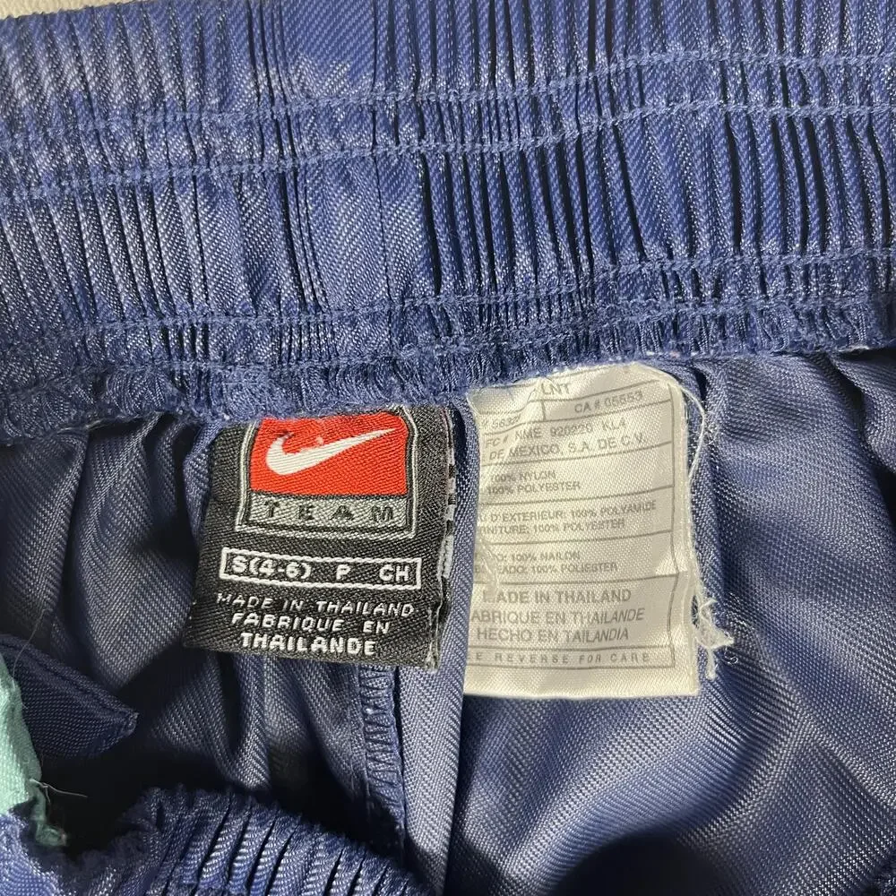 Nike Pants Unisex Kids S 4-6 Blue Side Snap Tearaway Track Warm Up Basketball
